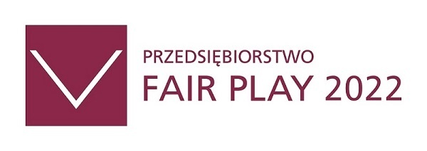 Certyfikat Jakości Biznesu „Przedsiębiorstwo Fair Play” 2022